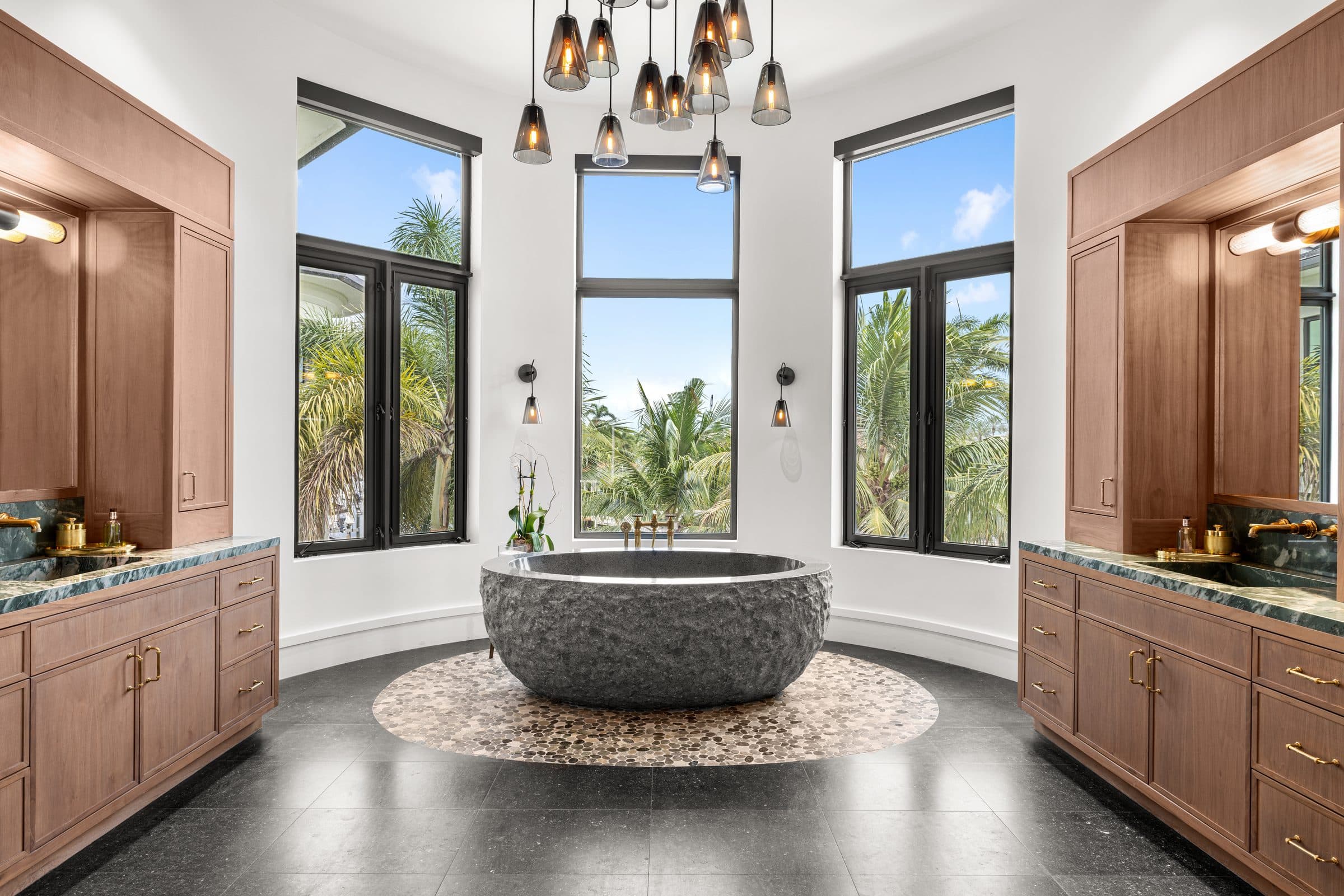 Interior and exterior architecture of a well-maintained South Florida residence