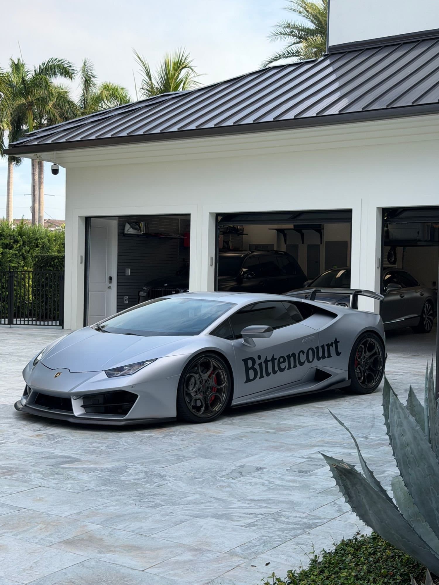 A Bittencourt-branded supercar at the private garages of a South Florida residence